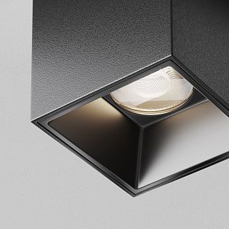 Светильник  C064CL-5W4K-SQ-B 5,3*5,3*-6 см, *LED*5W, 4000K, Maytoni technical Alfa LED C064CL-5W4K-SQ-B, Черный