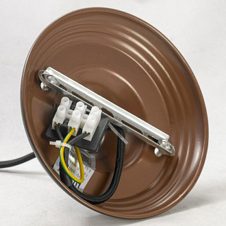 Подвесной светильник Lussole Milazzo LSP-8553, 30*25 см, коричневый