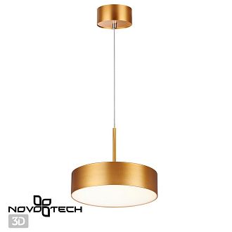 Светильник светодиодный 22 см, 30W, 4000K, NovoTech OVER PROMETA 358763, золото