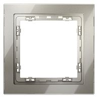 Рамка стеклянная Voltum S70 на 1 пост, шелк, стекло Стекло/пластик  VLS110104