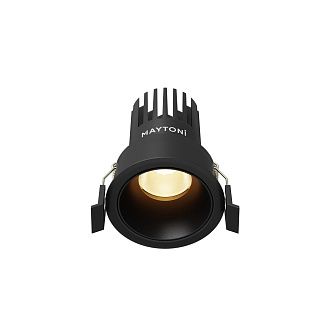 Встраиваемый светильник DL115-10W-2.7K-B **-8,2 см, *LED*10W, K, Maytoni technical Dip DL115-10W-2.7K-B, Черный, вр 6 см
