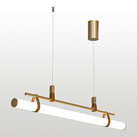 Линейно-подвесной светильник 100*7*30/120 см, 1*LED*38W 4000K Lussole Clinch LSP-7262 матовое золото