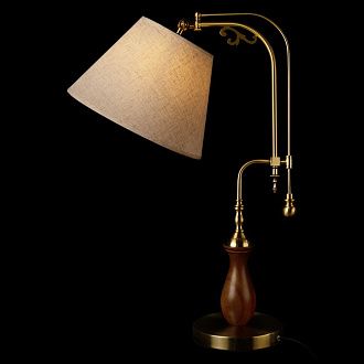 Настольная лампа 64 см, Loft IT Elaine 10569T Dark wood, коринчевый