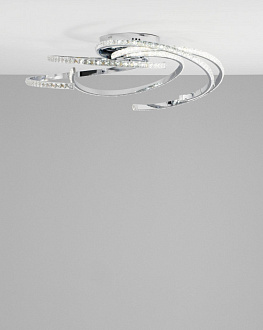 Потолочный светодиодный светильник 63*16 см, LED 170 W, Moderli Ello V2785-CL Хром