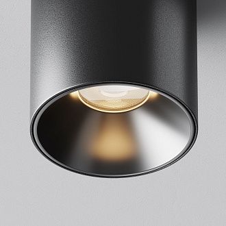 Потолочный светильник 6 см, LED*5W, 3000K, Maytoni Alfa LED 50° C064CL-5W3K-RD-B, Черный