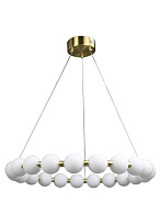 Подвесная люстра 73*120 см, LED 100W, 4000K, 7500Lm, 20 м2 Zortes Kranz ZRS.1585.21, латунный