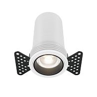 Встраиваемый светильник 6*12 см, вр 7 см, *LED*12W, 4000K, Maytoni Focus led DL125-L12-4K-TRS-W, Белый