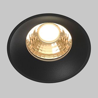 Встраиваемый светильник 11,5-6 см, LED*12W, 2700K, Maytoni Round 60° DL058-12W2.7K-TRS-B, Черный, вр 7,5 см