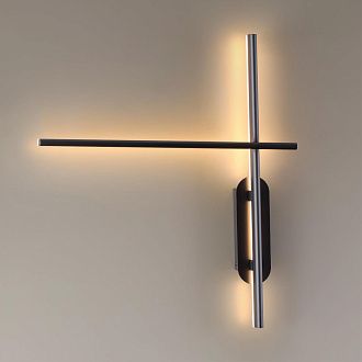 Бра 4*48*54,8 см, 1 LED*20W, 3000/3800/4800 К, Odeon Light Rudy, черный 3890/20WLP
