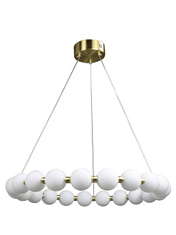 Подвесная люстра 73*120 см, LED 100W, 4000K, 7500Lm, 20 м2 Zortes Kranz ZRS.1585.21, латунный