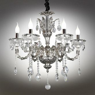 Подвесная люстра 63*82-132 см, 6*E14, 40W, Omnilux Omnilux  705 OML-70503-06, хром