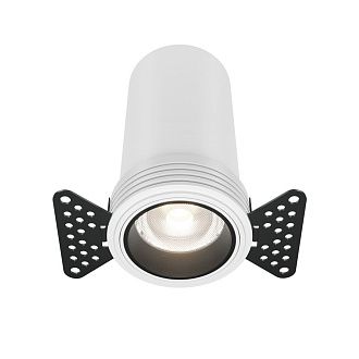 Встраиваемый светильник 6*12 см, вр 7 см, *LED*12W, 4000K, Maytoni Focus led DL125-L12-4K-TRS-W, Белый