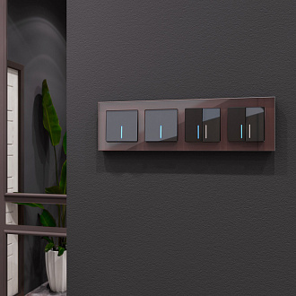 Рамка на 4 поста (мокко) W0041118 Werkel 4690389160059