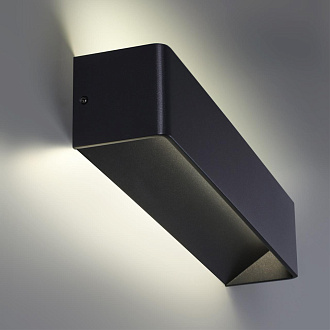 Светильник ландшафтный светодиодный настенный 20*8* см, LED 12W*4000 К, Novotech Street Asa, черный, 359166