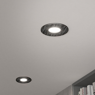 Встраиваемый точечный светильник черный 25001/01 Elektrostandard