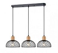Подвесной светильник 20*72*170 см, 3*E27 черный, бежевый Vele Luce Folk VL6502P03