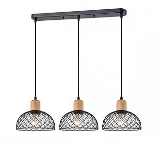 Подвесной светильник 20*72*170 см, 3*E27 черный, бежевый Vele Luce Folk VL6502P03