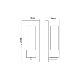 Бра 11*12*31 см, 1*LED черный, античный серый Vele Luce Monopoli VL5115W11