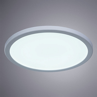Встраиваемый LED светильник 17,5 см 14W LED, 4000K, Arte Lamp Mesura A7974PL-1WH, белый, вр 5-16 (регулируется) см