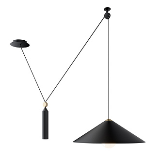 Светильник подвесной Maytoni Peso P080PL-01B, черный