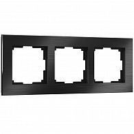 W0031708 Рамка на 3 поста Aluminium, черный алюминий Werkel, 4690389158100