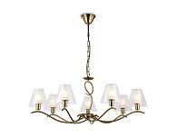 Подвесная люстра со стеклянными плафонами **79- см, 7*E14*40W, K, Ambrella Light High Light LH57093, латунь