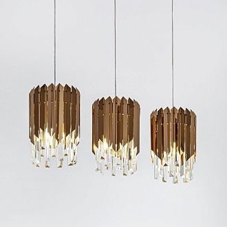 Подвесная люстра 75*20*130 см, Е 27 3x60W, Золото MODELUX ML.20208.3R GD