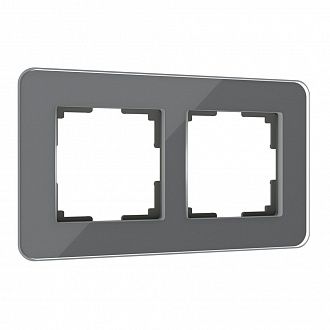 W0022440 Рамка на 2 поста Elite, графит, стекло Werkel, 4690389180705