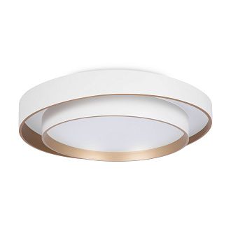 Светильник *40*-10 см, *LED*63W, 3000-7000K, Freya Слой/Layer FR6085CL-L72WG, Белый с Золотом