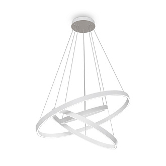 Подвесная люстра 80*140,5 см, LED, 108W, 3000К-4000К, Maytoni Rim MOD058PL-L100WK белый