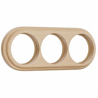 W0035224 Рамка на 3 поста, светлый бук, RAMKA 03 WL15 M0 Werkel, 4690389166587