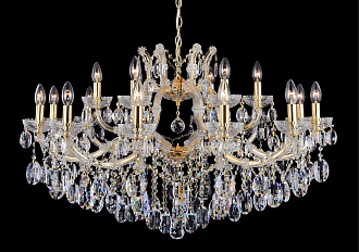Люстра 95 см, Crystal Lux HOLLYWOOD SP12+6 GOLD Золотой/Прозрачный