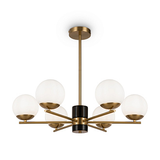Светильник 67 см, Freya Marble FR5230PL-06BS, латунь