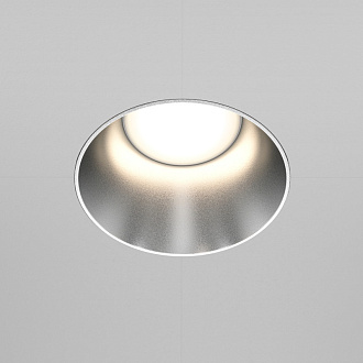 Светильник 14 см, Maytoni Downlight Share DL051-01-GU10-RD-WS, серебро, вр 9,3 см