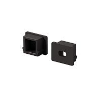 Комплект заглушек (для профиля 16×12) 10 шт., ALM-005-B-EC 642022, 1*2*1 см, Maytoni Led Strip 642022, Черный
