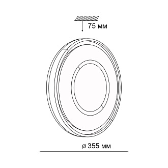 Светильник  35*35*8 см, LED 30 W, 4000К Белый Sonex Tan stoki 3046/CL IP43