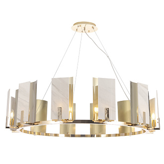 Светильник 118 см, Crystal Lux DELUXE SP12, золото-мрамор