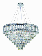 Люстра Ø800 x H500 (800), мм, 18 x 40W (720W), CHROME+CLEAR (Хрос + Прозрачный Хрусталь) NewRgy 2796R/18A CHROME+CLEAR