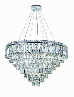Люстра Ø800 x H500 (800), мм, 18 x 40W (720W), CHROME+CLEAR (Хрос + Прозрачный Хрусталь) NewRgy 2796R/18A CHROME+CLEAR