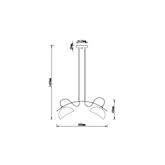 Подвесной светильник 19*50*143 см, 2*G9 черный Vele Luce Musicista VL5462P22