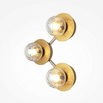 Бра 24,5*11,5*33 см, LED, 3000К, Maytoni Ambre MOD331WL-L6BS3K латунный