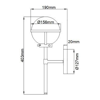 Бра для ванных комнат Hinkley, Арт. HK-HOLLIS1-C-BK-BATH