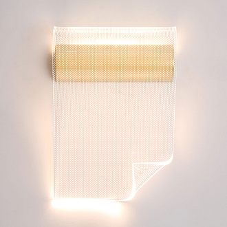 Бра настенное 19*28-28 см, 1*LED, 3W, 4000K, Lussole Calvert LSP-7370, матовое золото
