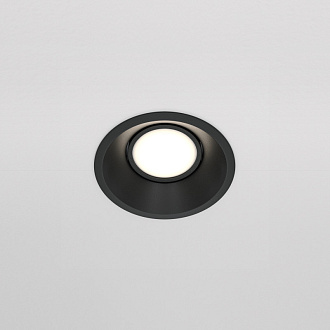Светильник, 9 см, черный,  Maytoni Dot DL028-2-01B, встраиваемый