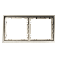Рамка металлическая на 2 поста, S70 Metal, никель Voltum VLSM120211