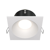 Светильник, 9 см, белый, Maytoni Zoom DL033-2-01W, встраиваемый, вр 7,5 см
