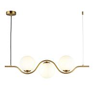 Подвесной светильник 80*15*40-120 см, 3*G9, 5W, Aployt Jagna APL.312.13.03, латунный