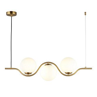 Подвесной светильник 80*15*40-120 см, 3*G9, 5W, Aployt Jagna APL.312.13.03, латунный