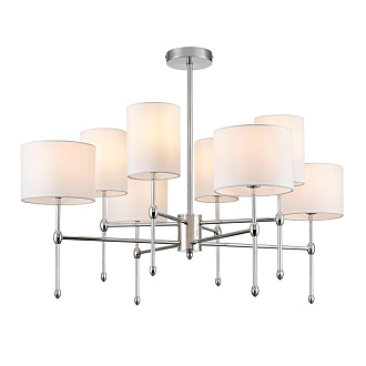 Люстра потолочная 84*64 см, 8*E14 Lumion LATTI 6589/8C хром, белый