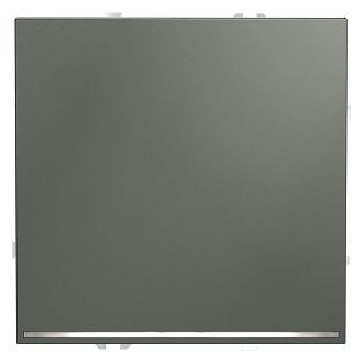 Проходной переключатель встраиваемый Voltum S70 одноклавишный с подсветкой 10А, титан пластик Soft touch VLS010406